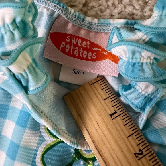 Kids size 4/4T 2 Matching Sweet Potato Brand Bathing Suits - Picture 8 of 11